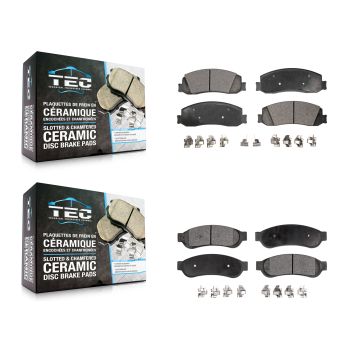 Front Rear Ceramic Brake Pads Kit For Ford F-250 Super Duty F-350 KTC-100270