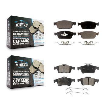 Front Rear Ceramic Brake Pads Kit For 2013-2018 Ford Focus ST KTC-100279