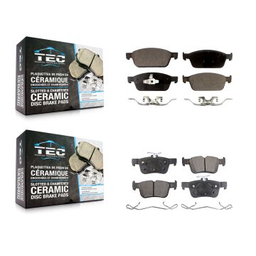 Front Rear Ceramic Brake Pads Kit For Lincoln MKC KTC-100280