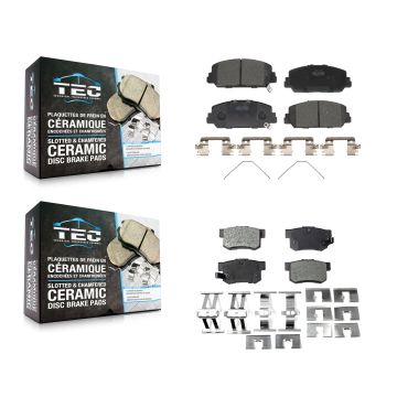 Front Rear Ceramic Brake Pads Kit For 2016-2022 Acura ILX KTC-100286