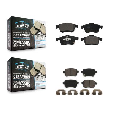 Front Rear Ceramic Brake Pads Kit For 2014-2020 Fiat 500L KTC-100289