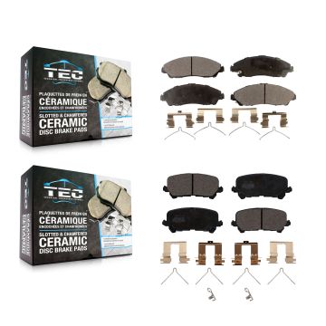 Front Rear Ceramic Brake Pads Kit For Honda Pilot Ridgeline Acura MDX KTC-100291