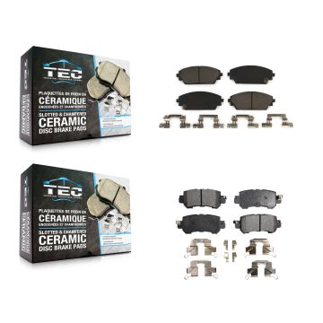 Front Rear Ceramic Brake Pads Kit For 2016-2018 Mazda CX-3 KTC-100292