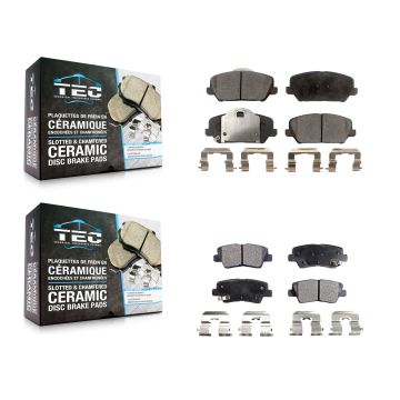 Front Rear Ceramic Brake Pads Kit For 2014-2016 Kia Forte Forte5 Koup KTC-100294
