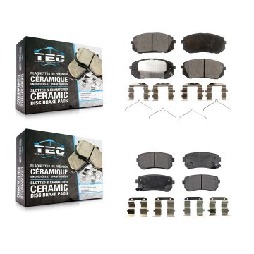 Front Rear Ceramic Brake Pads Kit For Hyundai Sonata GAS engine With Manual Parking KTC-100306