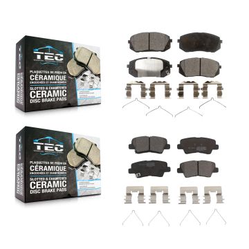 Front Rear Ceramic Brake Pads Kit For Hyundai Kona Electric Sonata Kia Optima Niro EV KTC-100307