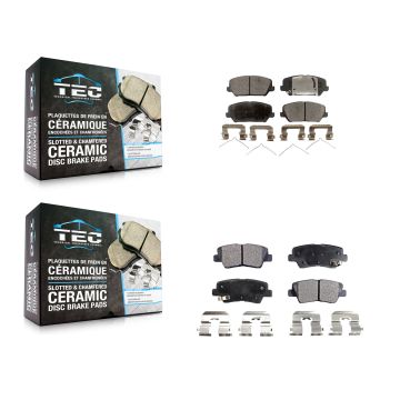Front Rear Ceramic Brake Pads Kit For Kia Forte Forte5 KTC-100308