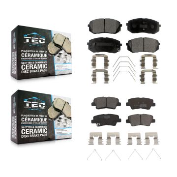 Front Rear Ceramic Brake Pad Kit For Hyundai Kona Kia Forte Elantra GT Optima Forte5 Soul KTC-100315