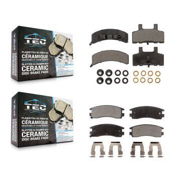 Front Rear Ceramic Brake Pads Kit For 1999 Cadillac DeVille Drum rear brakes KTC-100322