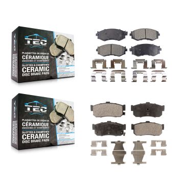 Front Rear Ceramic Brake Pads Kit For Nissan Sentra INFINITI G20 KTC-100326