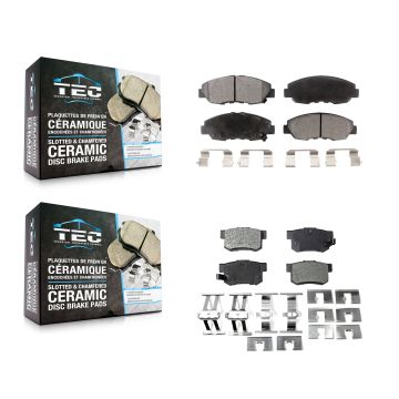 Front Rear Ceramic Brake Pads Kit For Honda Accord Acura CL KTC-100327