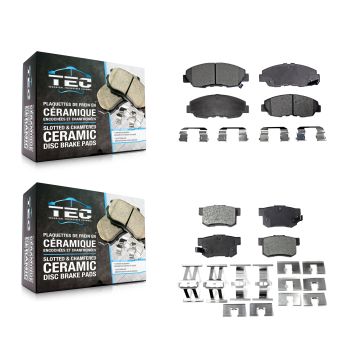 Front Rear Ceramic Brake Pads Kit For Honda Civic Accord Acura EL KTC-100329