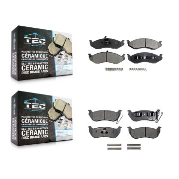 Front Rear Ceramic Brake Pads Kit For Jeep Wrangler TJ KTC-100332