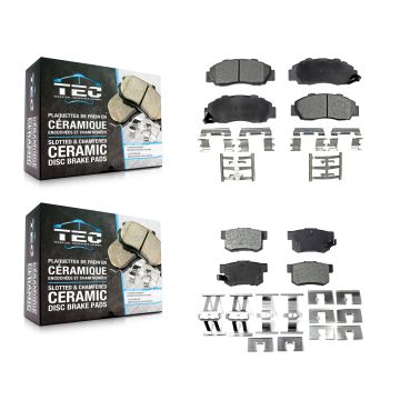 Front Rear Ceramic Brake Pads Kit For Honda Accord Acura Prelude Integra Odyssey CL TL RL KTC-100335