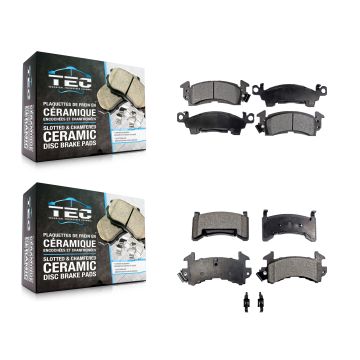 Front Rear Ceramic Brake Pads Kit For Pontiac Firebird Cadillac DeVille Fleetwood Chassis KTC-100337