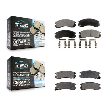 Front Rear Ceramic Brake Pads Kit For Dodge Stealth Mitsubishi Eclipse Eagle Talon 3000GT KTC-100339
