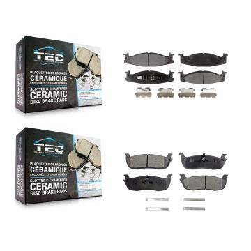 Front Rear Ceramic Brake Pads Kit For 1996 Ford F-150 KTC-100348