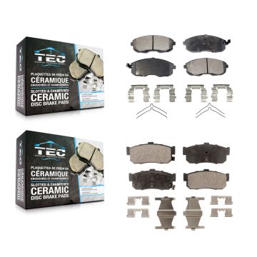 Front Rear Ceramic Brake Pads Kit For Nissan Altima Maxima Sentra INFINITI I30 G20 Altra KTC-100354