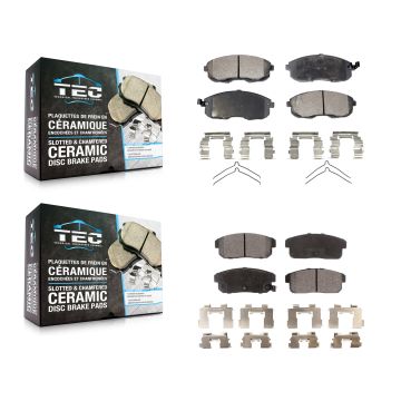 Front Rear Ceramic Brake Pads Kit For Nissan Sentra INFINITI G20 KTC-100355