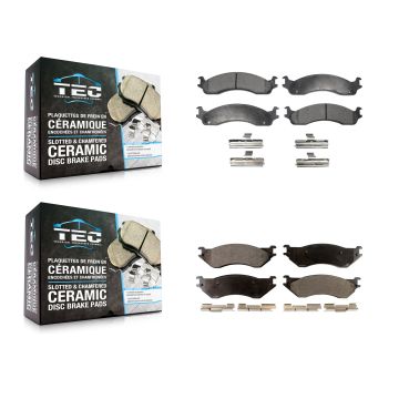 Front Rear Ceramic Brake Pads Kit For 2001-2002 Dodge Ram 2500 3500 KTC-100356