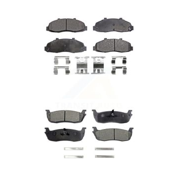 Front Rear Ceramic Brake Pads Kit For Ford F-150 Heritage Lincoln Blackwood KTC-100359