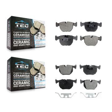Front Rear Ceramic Brake Pads Kit For BMW X5 M5 Land Rover Range 740i 740iL KTC-100360