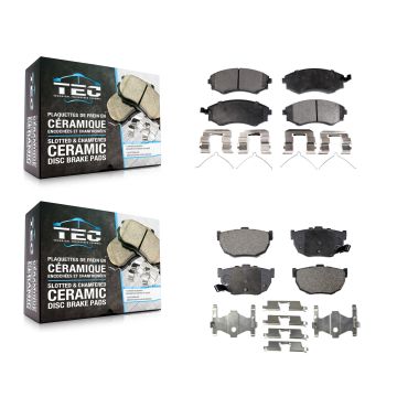 Front Rear Ceramic Brake Pads Kit For Hyundai Elantra Tiburon KTC-100365