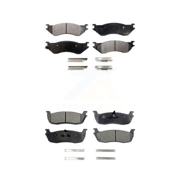 Front Rear Ceramic Brake Pads Kit For Ford F-150 F-250 HD Expedition Heritage Lincoln KTC-100368