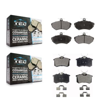 Front Rear Ceramic Brake Pads Kit For Volkswagen Golf Passat KTC-100369