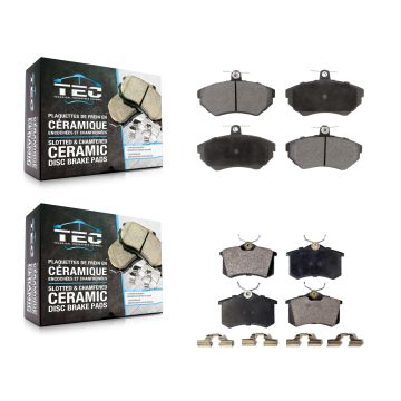 Front Rear Ceramic Brake Pads Kit For 1999-2002 Volkswagen Cabrio KTC-100370
