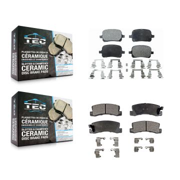 Front Rear Ceramic Brake Pads Kit For Toyota Camry Lexus RX300 Solara ES300 KTC-100371