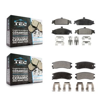 Front Rear Ceramic Brake Pads Kit For Pontiac Grand Am Oldsmobile Alero Cutlass KTC-100379