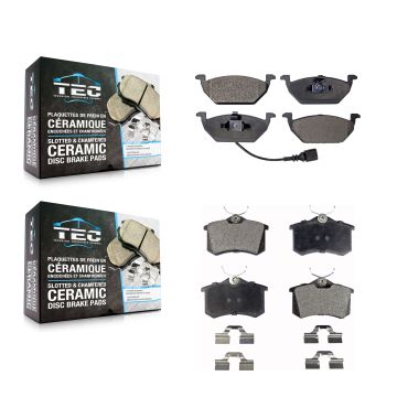 Front Rear Ceramic Brake Pads Kit For Volkswagen Beetle Jetta KTC-100384