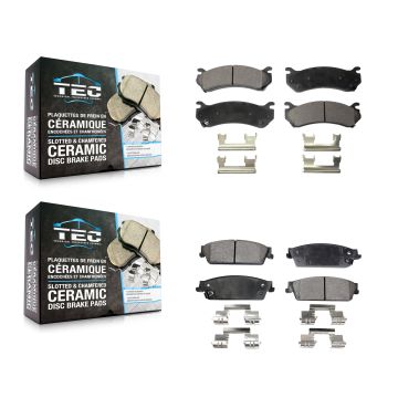 Front Rear Ceramic Brake Pads Kit For 2007 Chevrolet Silverado 1500 Disc rear brakes KTC-100391