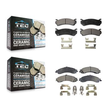 Front Rear Ceramic Brake Pads Kit For Chevrolet GMC Silverado 1500 Sierra Avalanche Yukon KTC-100393