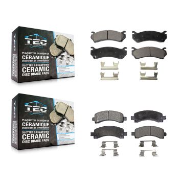 Front Rear Ceramic Brake Pads Kit For 2003-2005 GMC Savana 2500 Chevrolet Express KTC-100394