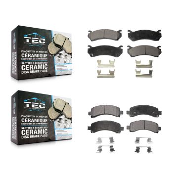 Front Rear Ceramic Brake Pads Kit For Chevrolet Avalanche 1500 GMC Yukon Express Tahoe XL KTC-100395