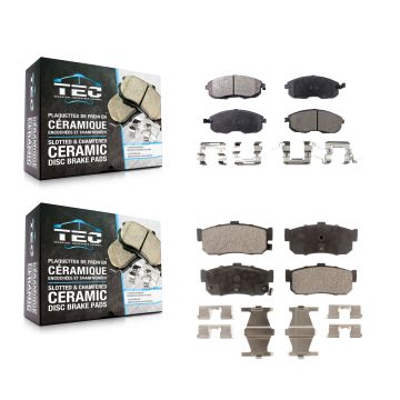 Front Rear Ceramic Brake Pads Kit For Nissan Maxima INFINITI I30 KTC-100404