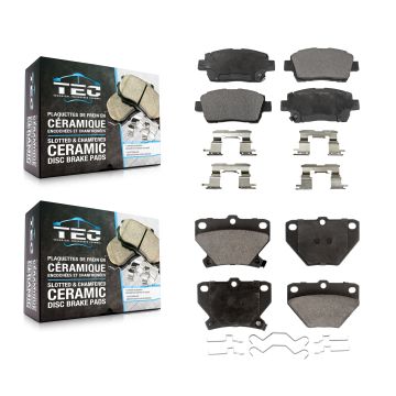 Front Rear Ceramic Brake Pads Kit For 2000 Toyota Celica GT KTC-100411