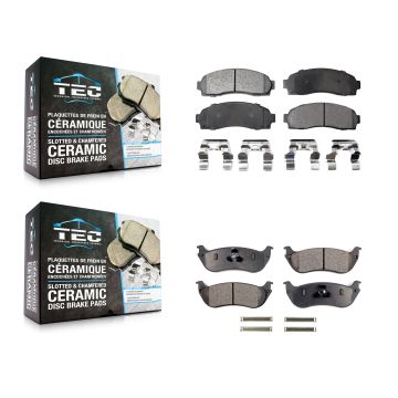 Front Rear Ceramic Brake Pads Kit For Ford Explorer Mercury Mountaineer KTC-100416