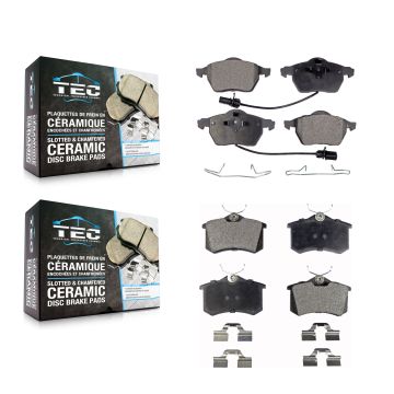 Front Rear Ceramic Brake Pads Kit For Audi A4 Quattro A6 S4 KTC-100424