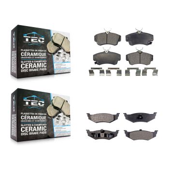 Front Rear Ceramic Brake Pads Kit For Chrysler PT Cruiser Dodge Neon KTC-100426