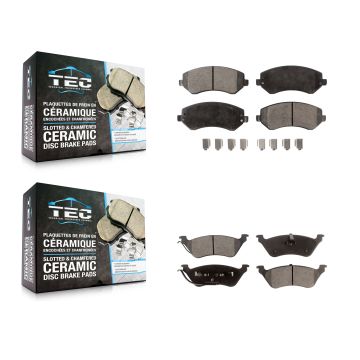 Front Rear Ceramic Brake Pads Kit For Dodge Caravan Grand Chrysler Town & Country Voyager KTC-100436