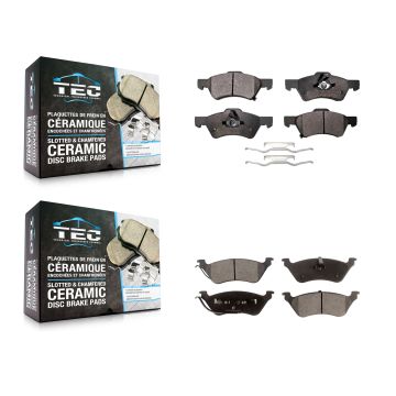 Front Rear Ceramic Brake Pads Kit For Dodge Grand Caravan Chrysler Town & Country Voyager KTC-100438