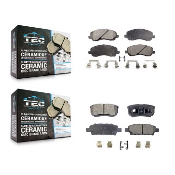 Front Rear Ceramic Brake Pad Kit For Jeep Patriot Mitsubishi Lancer Dodge Compass Caliber KTC-100441