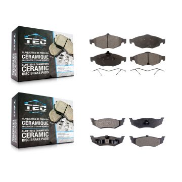 Front Rear Ceramic Brake Pads Kit For Chrysler Sebring Dodge Stratus KTC-100446