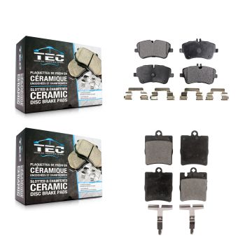 Front Rear Ceramic Brake Pads Kit For Mercedes-Benz C280 C240 CLK350 CLK320 C320 C350 KTC-100448