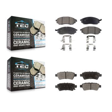 Front Rear Ceramic Brake Pads Kit For 2008-2012 Nissan Pathfinder 5.6L KTC-100452