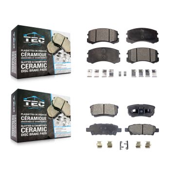 Front Rear Ceramic Brake Pads Kit For 2007 Mitsubishi Lancer KTC-100456