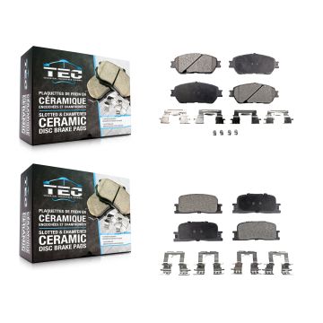 Front Rear Ceramic Brake Pads Kit For Toyota Camry Lexus ES330 ES300 KTC-100458